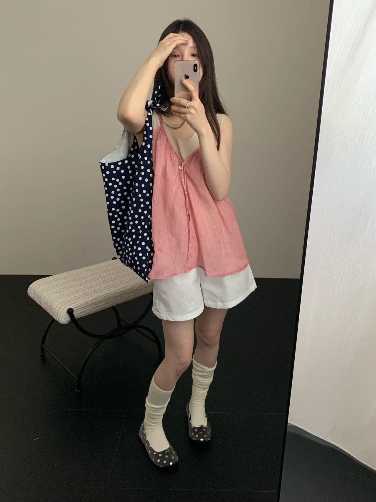 실사 26 년 여름 켜기 새로운 프랑스식 달콤함 꽃무늬 레이스업 루즈핏 쇼트 스타일 조끼 상세 이미지 14