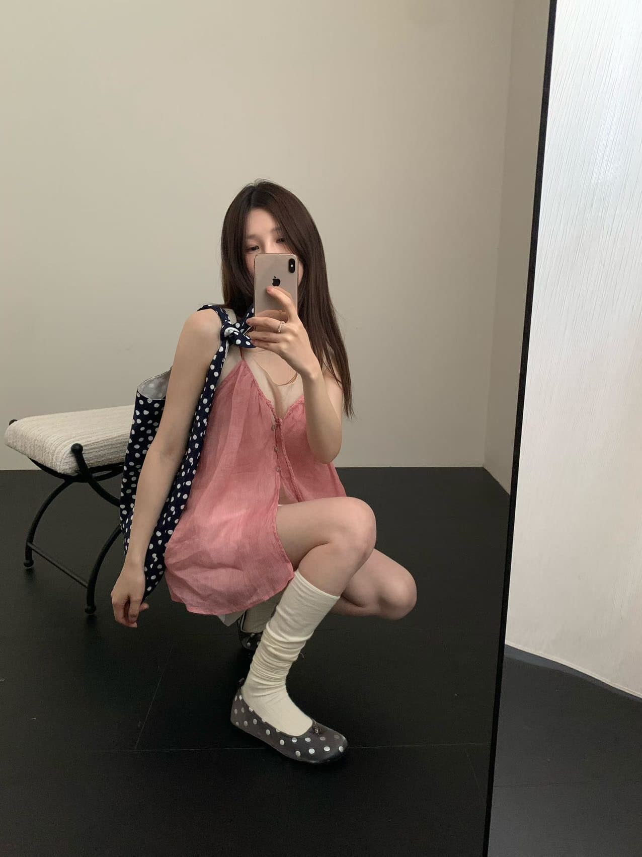 실사 26 년 여름 켜기 새로운 프랑스식 달콤함 꽃무늬 레이스업 루즈핏 쇼트 스타일 조끼 상세 이미지 16