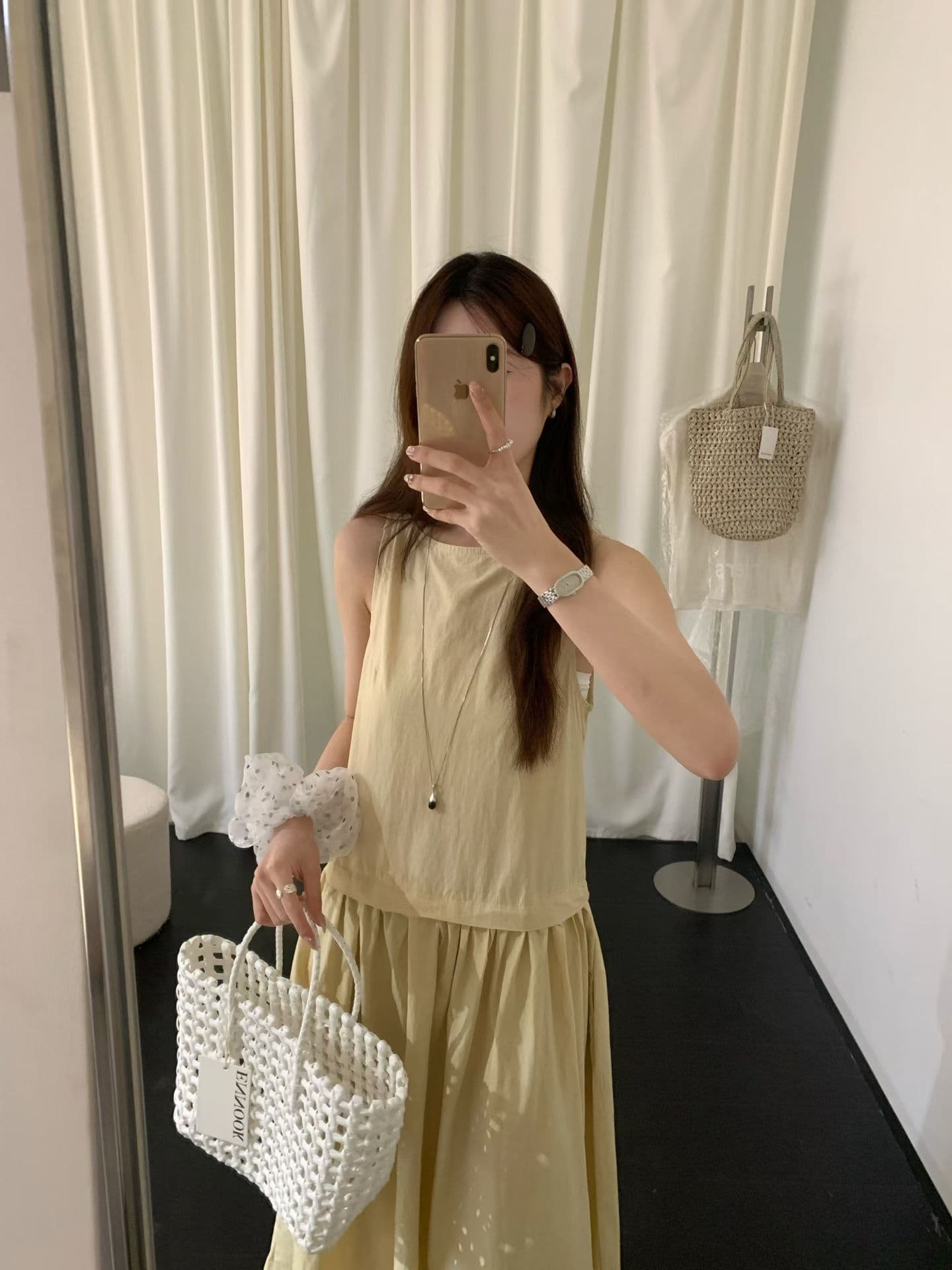 실사 26 년 여름 켜기 새로운 작은 청신 품격 조끼 원피스 제외 된 가방 상세 이미지 22