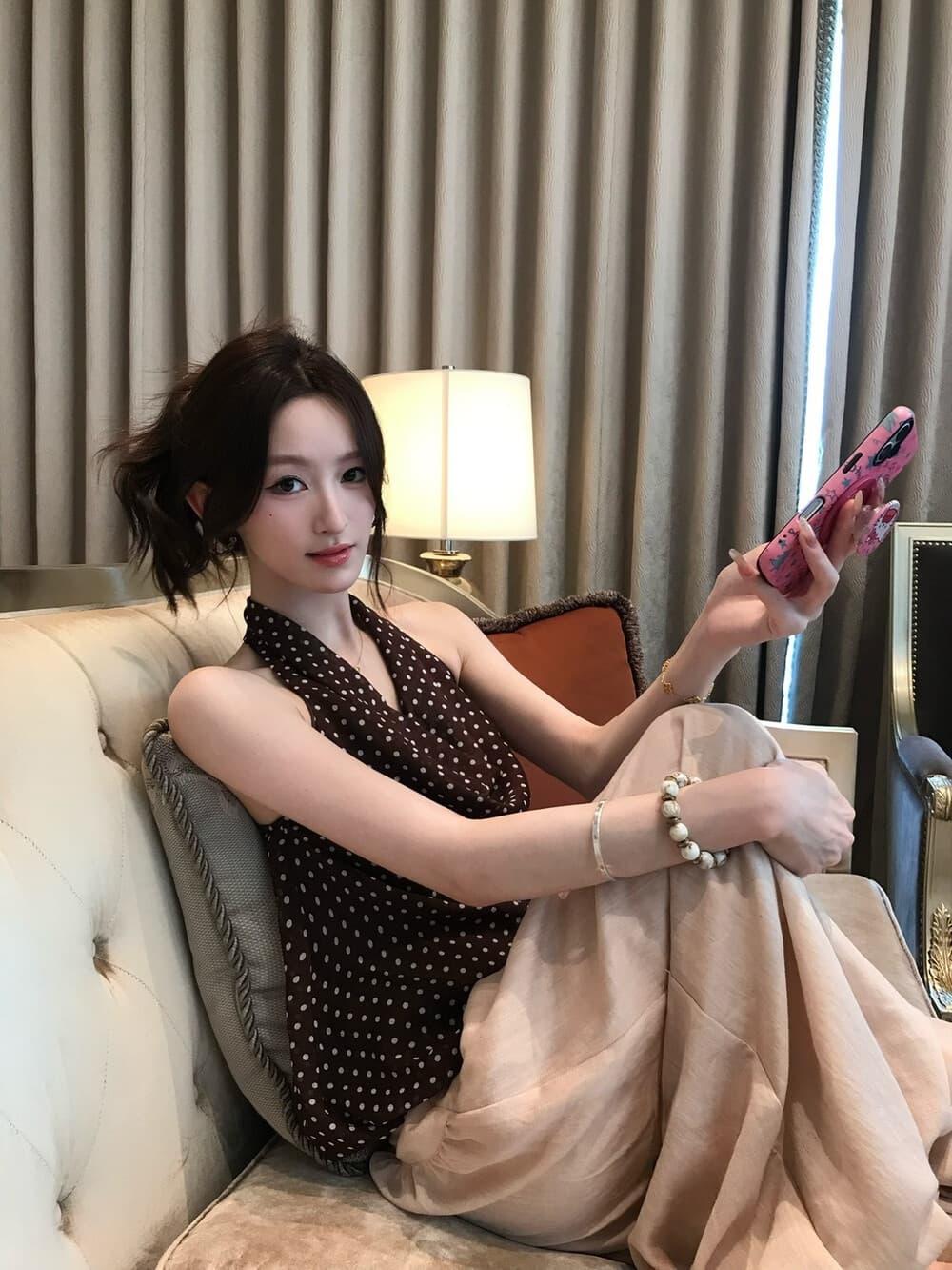 와일드 model 음성 초고 love in 조금 고대 조기 달콤한 자매 백리스 행침 목 흔들다 칼라 조끼 상세 이미지 1