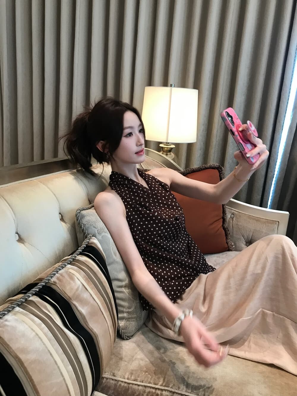 와일드 model 음성 초고 love in 조금 고대 조기 달콤한 자매 백리스 행침 목 흔들다 칼라 조끼 상세 이미지 3