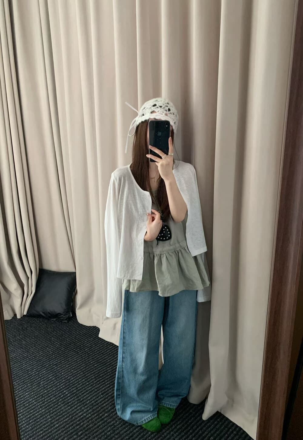 26 년 여름 켜기 새로운 한 부서 슈퍼 다용도 단색 자외선 차단 니트 오픈 가디건 상세 이미지 9