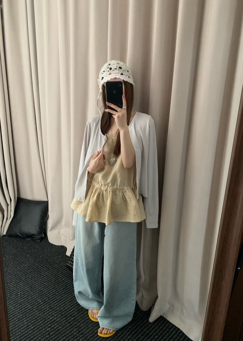 26 년 여름 켜기 새로운 한 부서 슈퍼 다용도 단색 자외선 차단 니트 오픈 가디건 상세 이미지 11