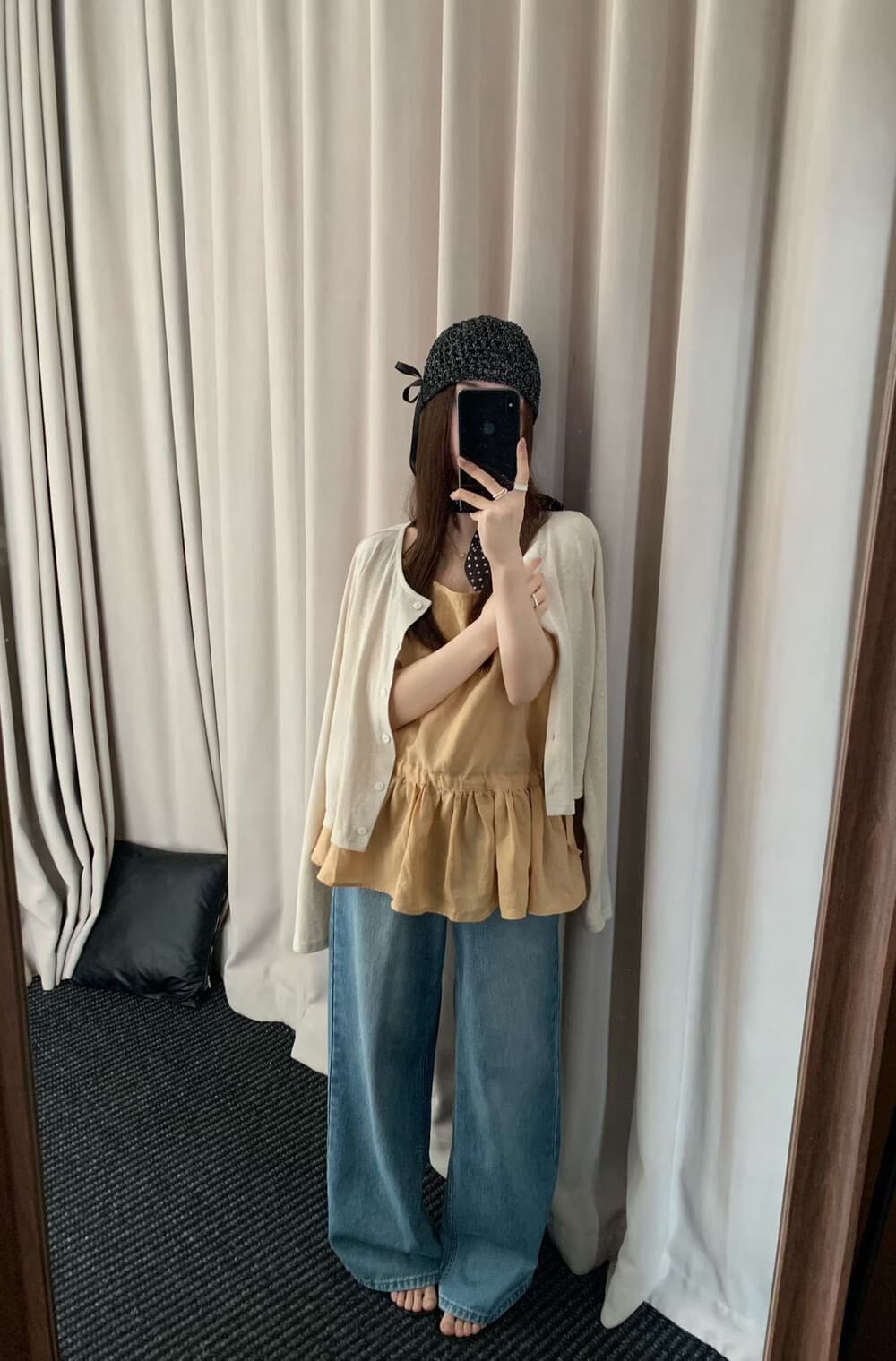 26 년 여름 켜기 새로운 한 부서 슈퍼 다용도 단색 자외선 차단 니트 오픈 가디건 상세 이미지 12
