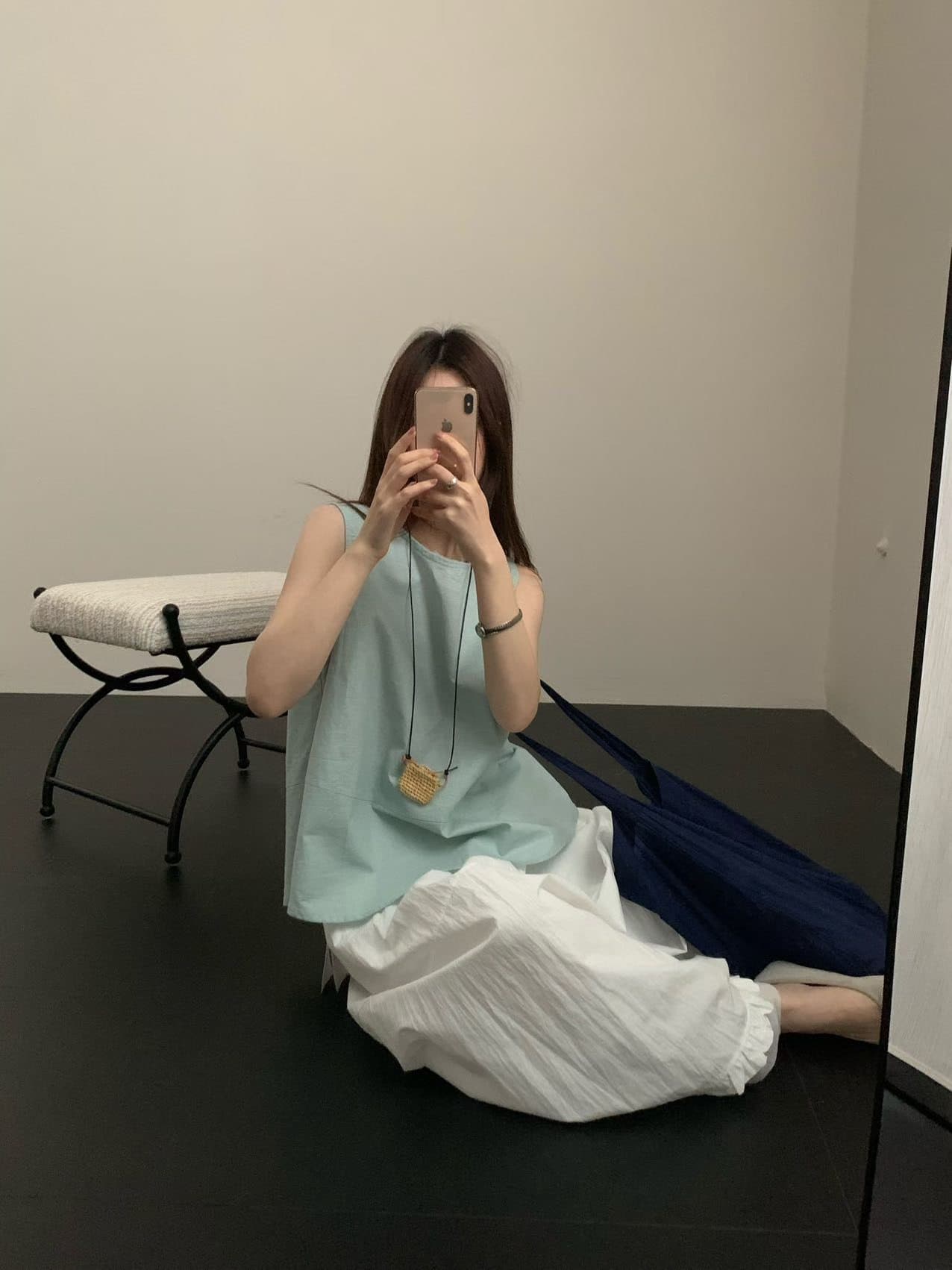 실사 아마 민소매 디자인 센스 작은 셔츠 경기 짜임 펜던트 휴가 바람 당겨서 전체 표지 고기 슬림해 보이는 작은 셔츠 상세 이미지 17