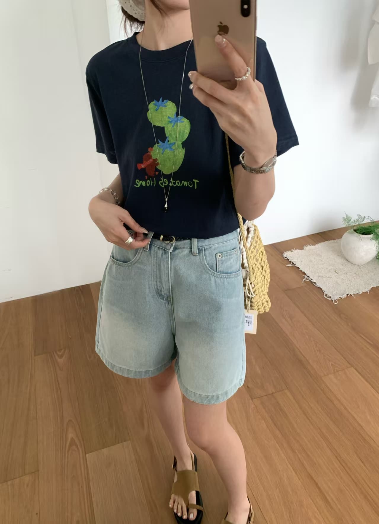 실사 짜임 좋은 벨트 바지 종류 嘎嘎 좋은 워싱 색상 좋은 레트로 좋아 보인다. 데님 반바지 벨트 포함 상세 이미지 1