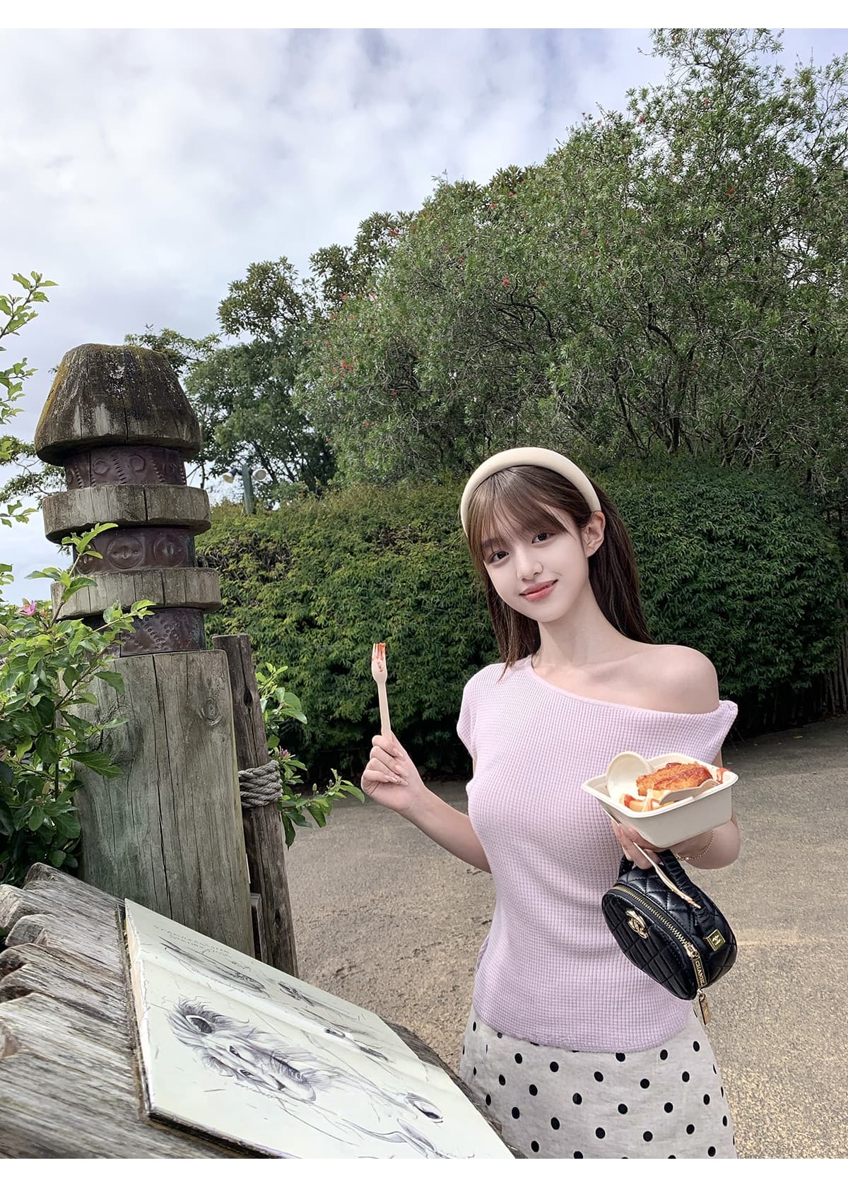 ppmaer 한여름 후아 남편 그리드 디자인 센스 비스듬한 칼라 반팔 티셔츠 여성 여름 품격 몸매 가꾸기 캐주얼 맨위 상세 이미지 11