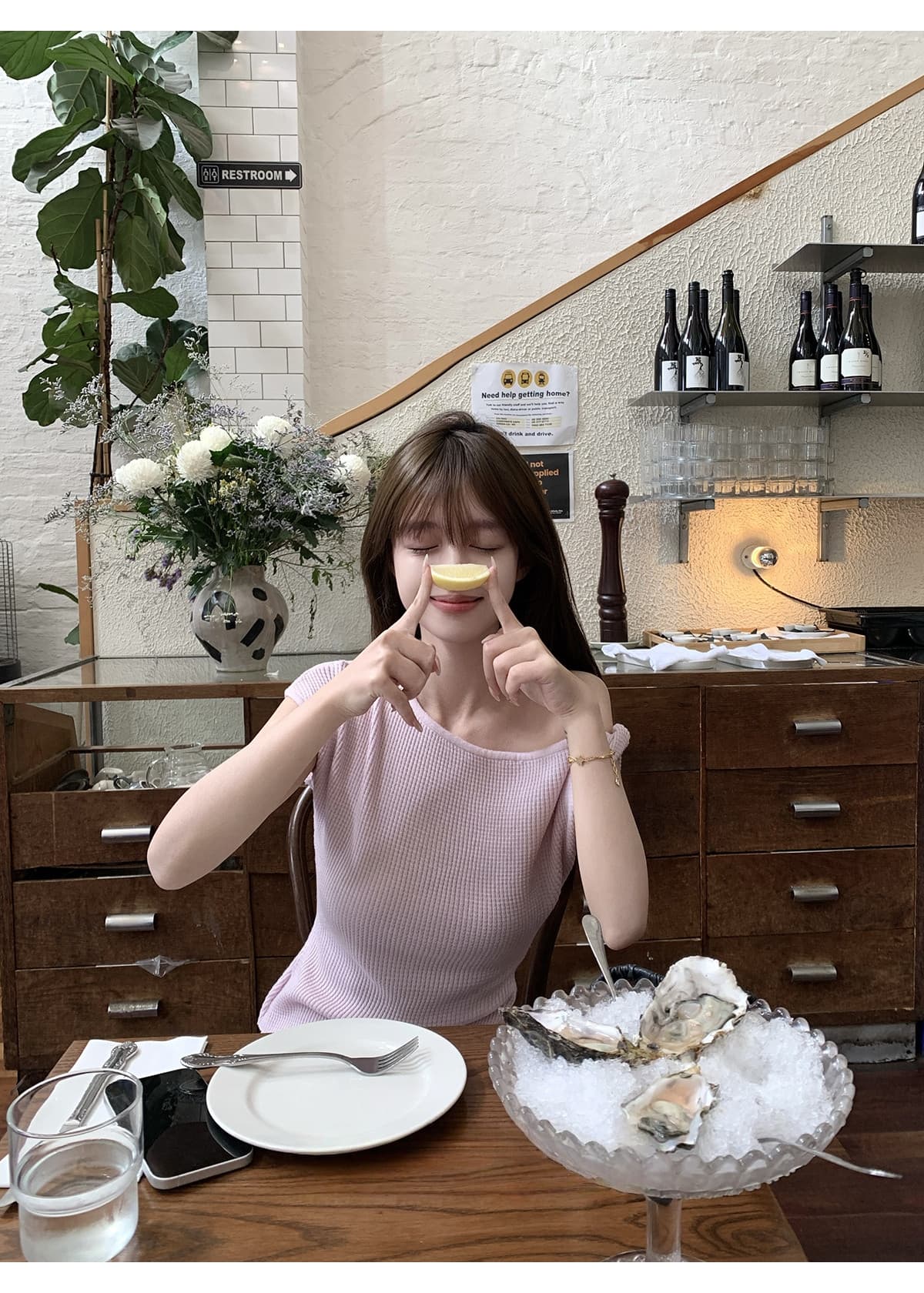 ppmaer 한여름 후아 남편 그리드 디자인 센스 비스듬한 칼라 반팔 티셔츠 여성 여름 품격 몸매 가꾸기 캐주얼 맨위 상세 이미지 14