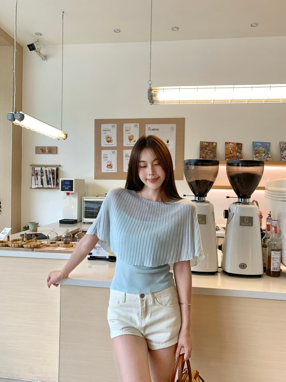 ig 한 여성 세트 있으라. 置顶 ~ 중 city 분위기 엷 은 안개 센스 망토 숄 캐미솔 투피스 세트 세트 상세 이미지 16