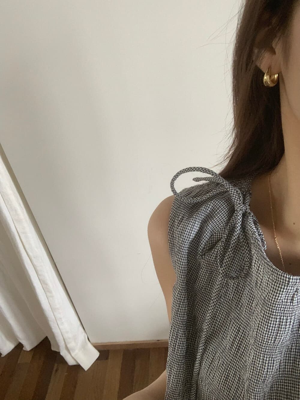 26 여름 켜기 새로운 나만의 것을 가져와 라. 부드러운 buff ~ 중 흑인과 백인 핀 스트라이프 느슨함 센스 전체 조끼 상세 이미지 4