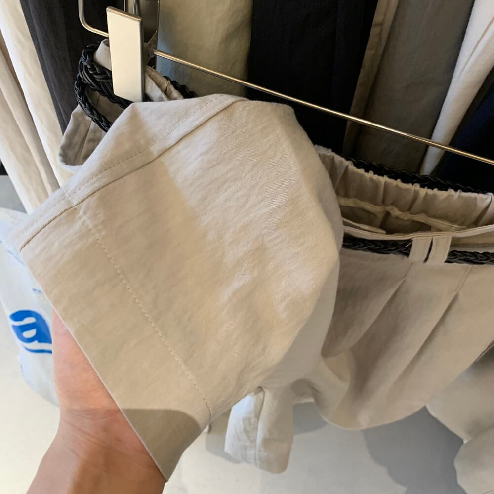 주간 실크 짜임 벨트 반바지 진짜 질감 슈퍼 좋은 다용도 이후 허리밴드 캐주얼 바지 벨트 포함 상세 이미지 16