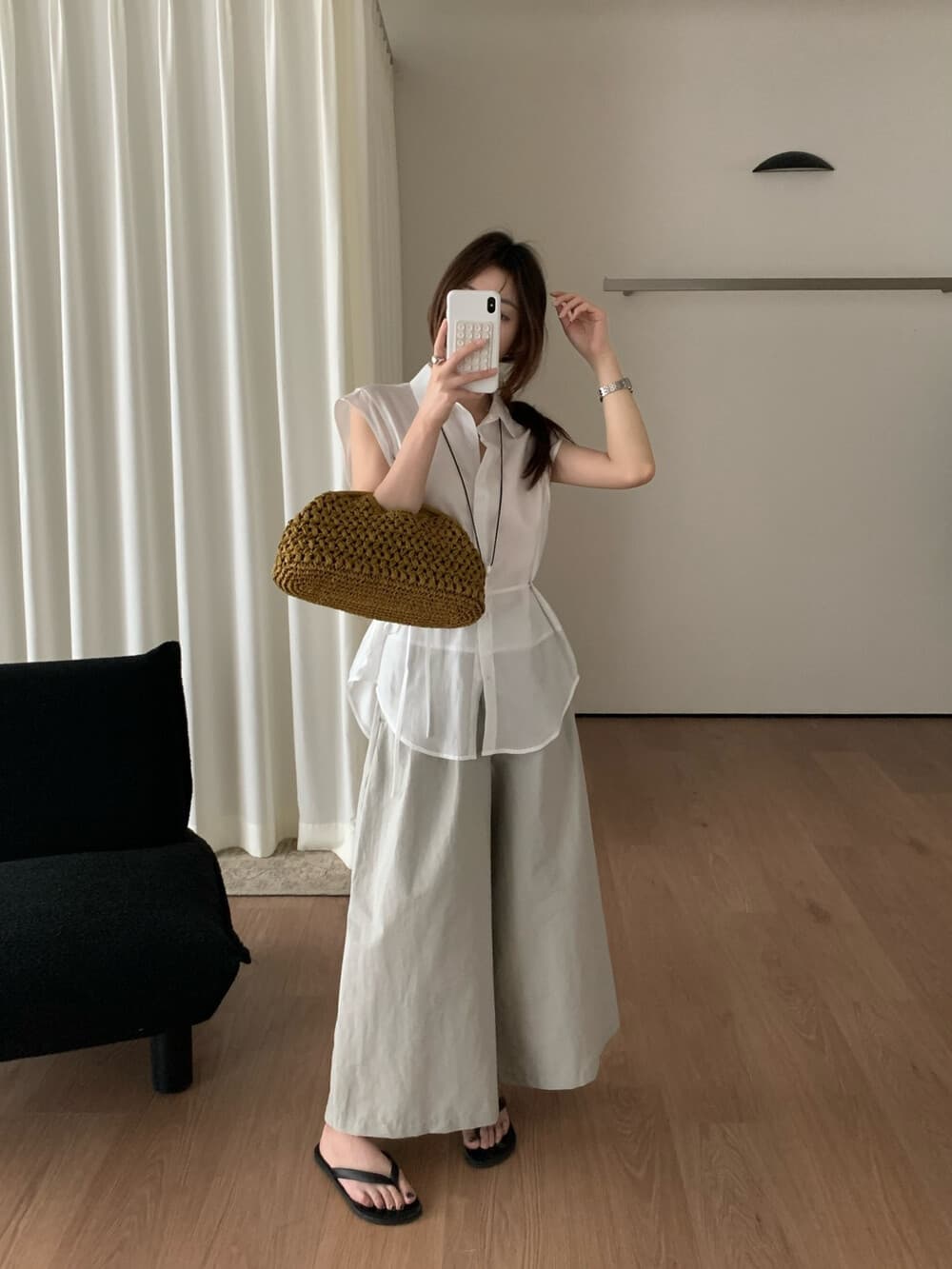 대 폭발 업그레이드 판매량 폭발 바지 종류 속도 건조한 면 슬림해 보이는 9 포인트 넓은 다리 닫힌 눈 가져 가라. 반드시 구성하다 싱글 캐주얼 바지 상세 이미지 15