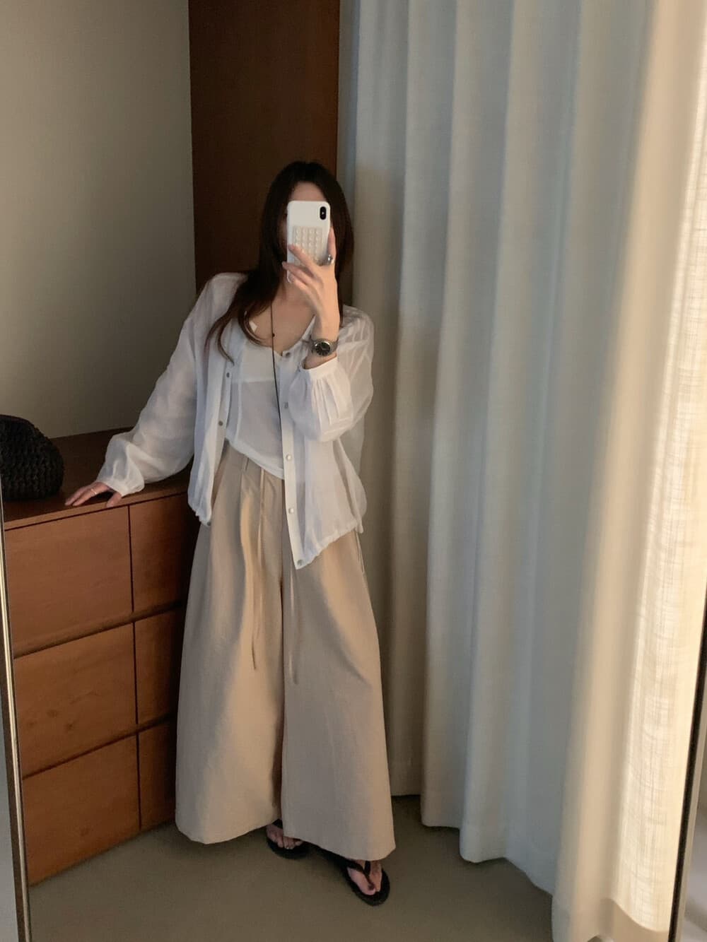 대 폭발 업그레이드 판매량 폭발 바지 종류 속도 건조한 면 슬림해 보이는 9 포인트 넓은 다리 닫힌 눈 가져 가라. 반드시 구성하다 싱글 캐주얼 바지 상세 이미지 19