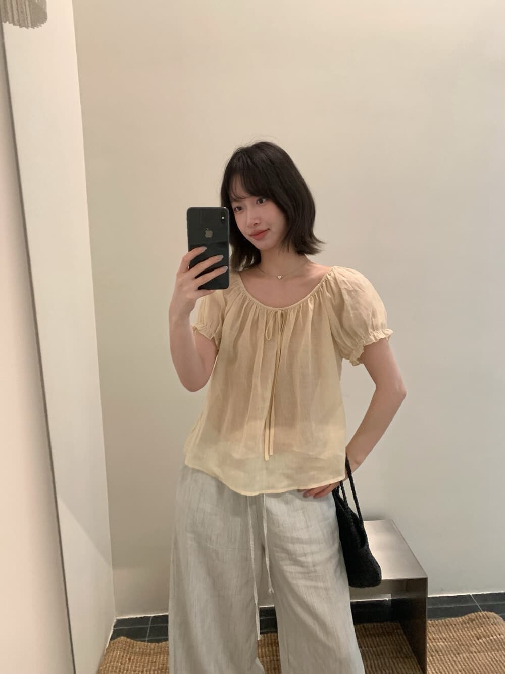 26 여름 켜기 새로운 슈퍼 대 폭발 높은 품질 라미 맨위 코라 오프숄더 작은 셔츠 상세 이미지 7