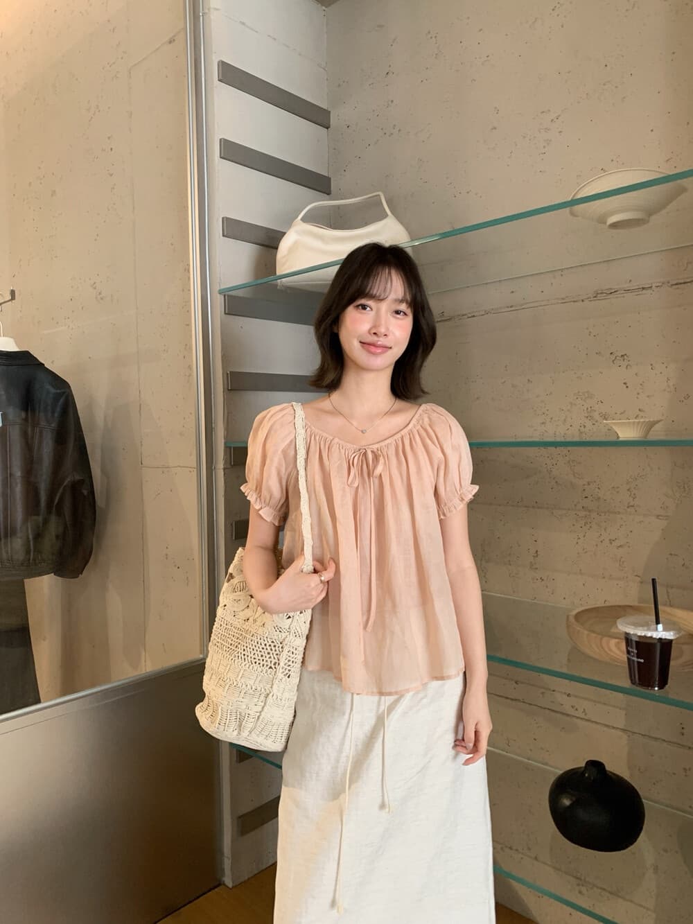 26 여름 켜기 새로운 슈퍼 대 폭발 높은 품질 라미 맨위 코라 오프숄더 작은 셔츠 상세 이미지 12
