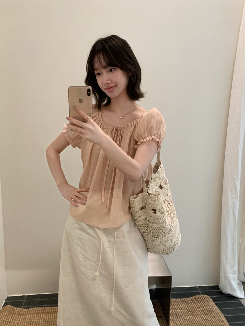 26 여름 켜기 새로운 슈퍼 대 폭발 높은 품질 라미 맨위 코라 오프숄더 작은 셔츠 상세 이미지 14