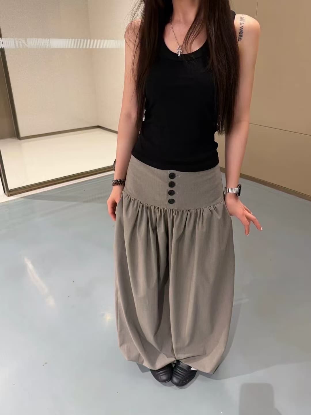 26 년 여름 켜기 새로운 한국 스타일 하이웨이스트 네 버클 랜턴 패션 캐주얼 바지 상세 이미지 13