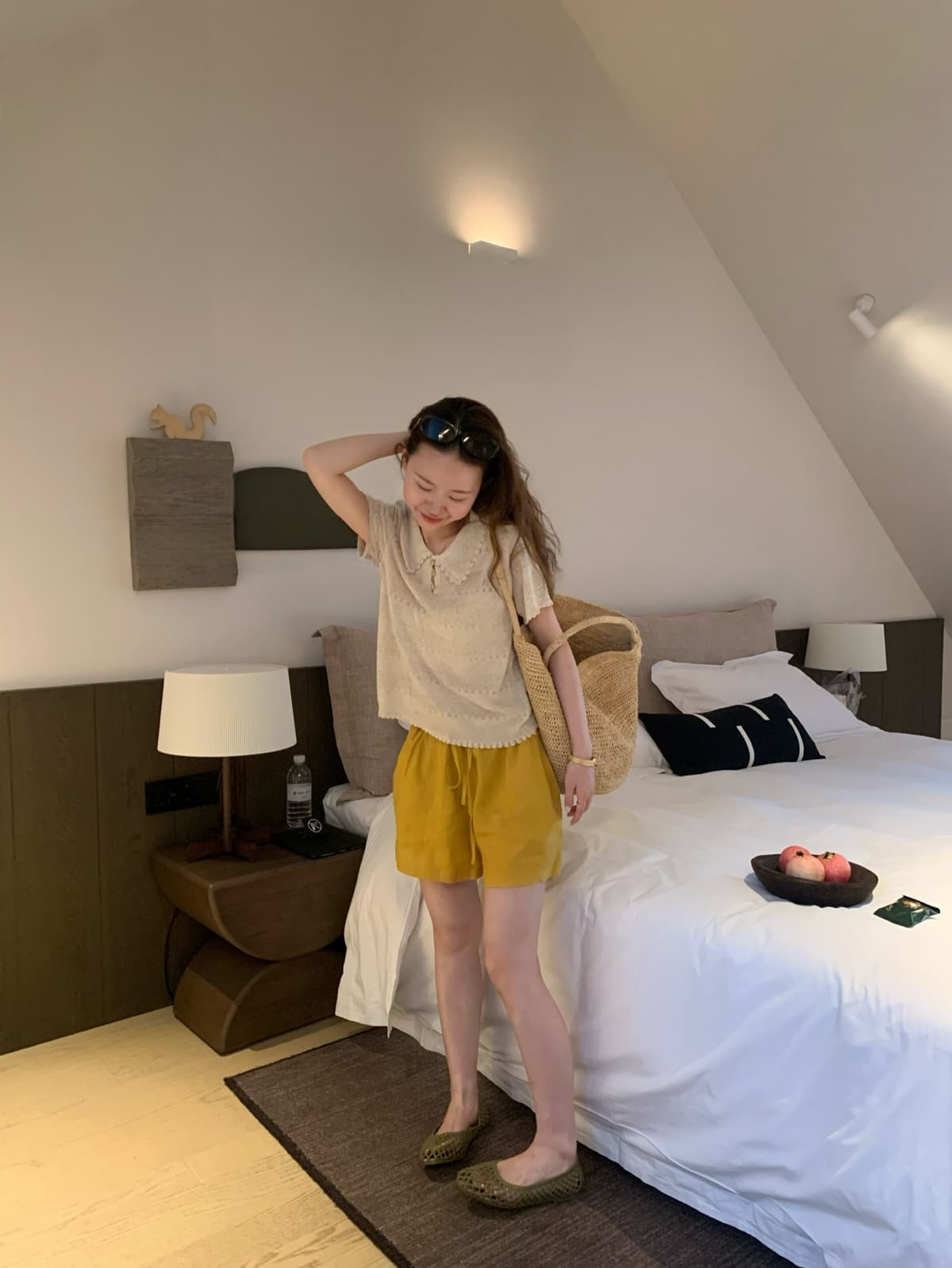 26 여름 켜기 새로운 작은 청신 POLO 칼라 홀로우 아웃 니트 스웨터 상세 이미지 11