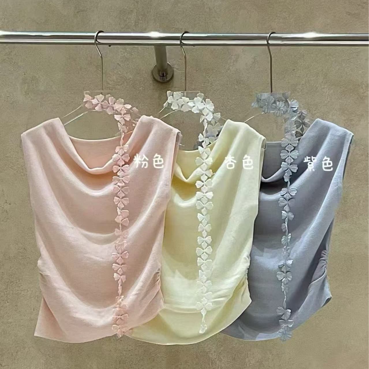 26 여름 켜기 새로운 닫힌 눈 입력 흔들다 칼라 수정 목 라인 3 차원 꽃잎 리본 니트 스웨터 경기 리본 이미지 5