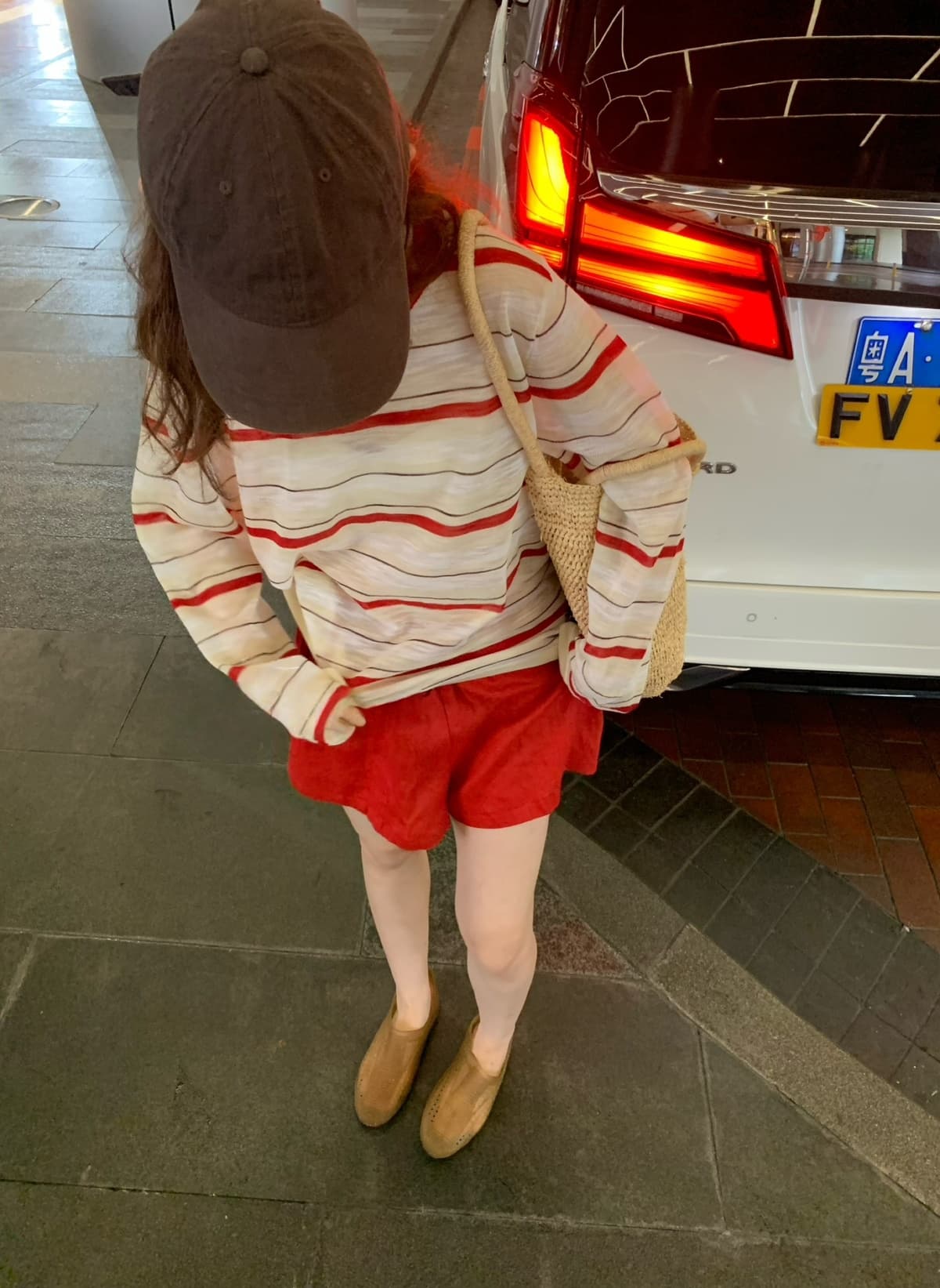 한 부서 주요 추진력 배수구 섹션 스트라이프 에어컨 블라우스 니트 스웨터 상세 이미지 6