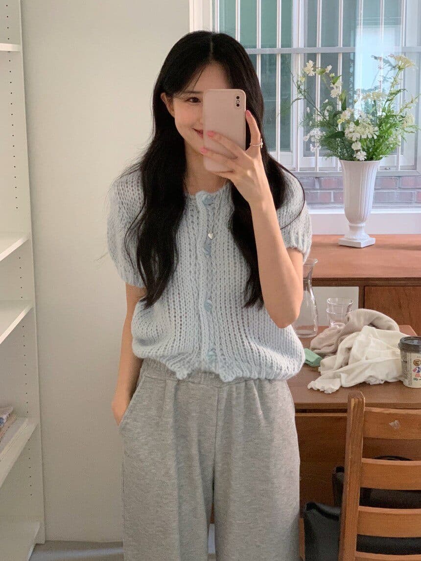 26 이른 가을 켜기 새로운 한 부서 디자이너 섹션 달콤함 연령 감소 질감 작은 대중 쇼트 스타일 니트 오픈 가디건 여성 상세 이미지 8