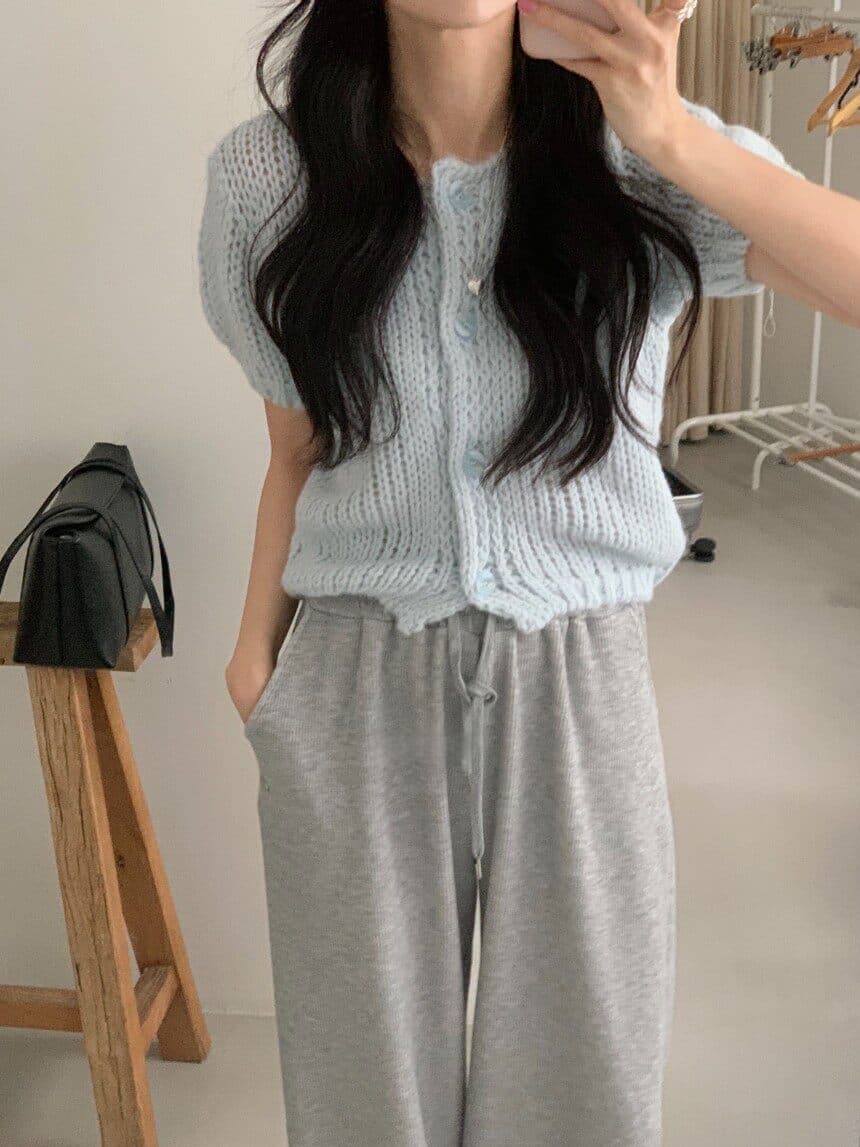 26 이른 가을 켜기 새로운 한 부서 디자이너 섹션 달콤함 연령 감소 질감 작은 대중 쇼트 스타일 니트 오픈 가디건 여성 상세 이미지 10