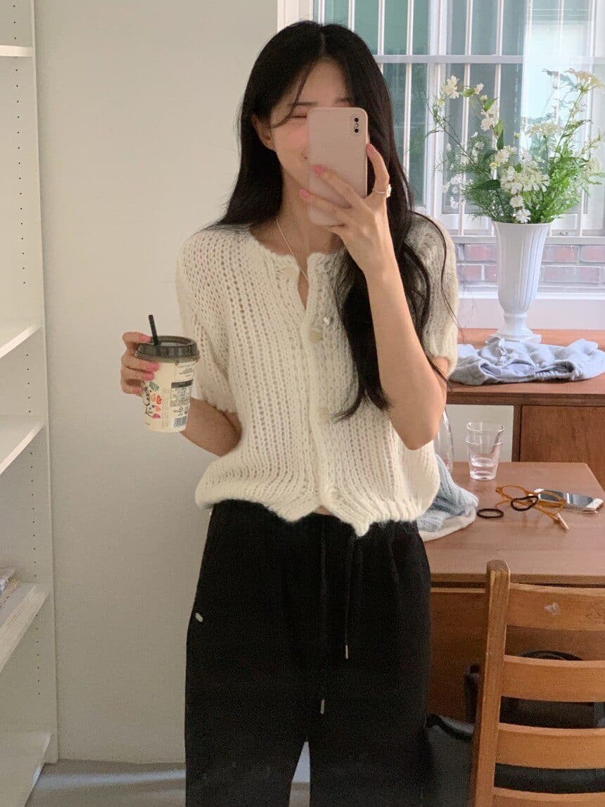 26 이른 가을 켜기 새로운 한 부서 디자이너 섹션 달콤함 연령 감소 질감 작은 대중 쇼트 스타일 니트 오픈 가디건 여성 상세 이미지 18
