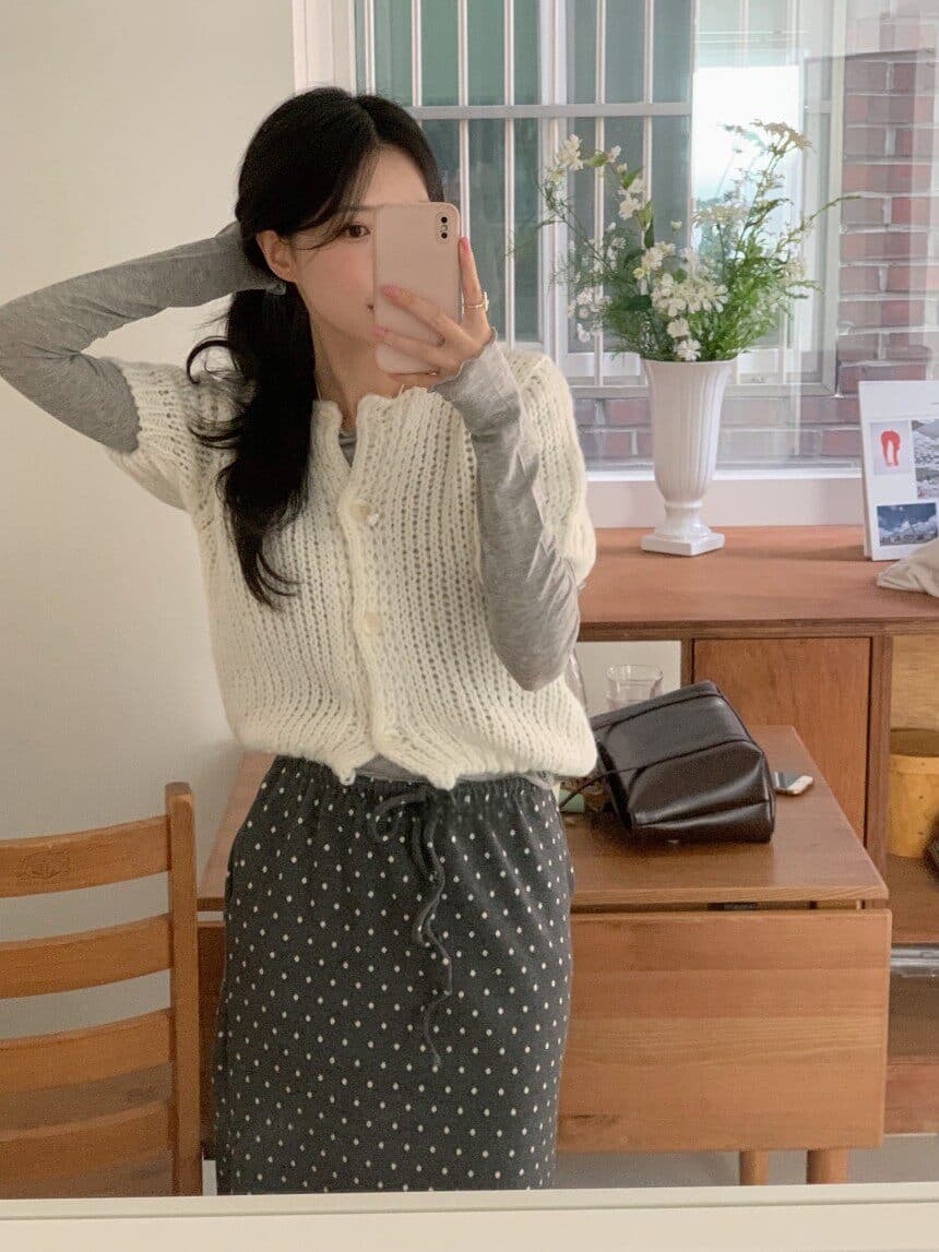 26 이른 가을 켜기 새로운 한 부서 디자이너 섹션 달콤함 연령 감소 질감 작은 대중 쇼트 스타일 니트 오픈 가디건 여성 상세 이미지 22