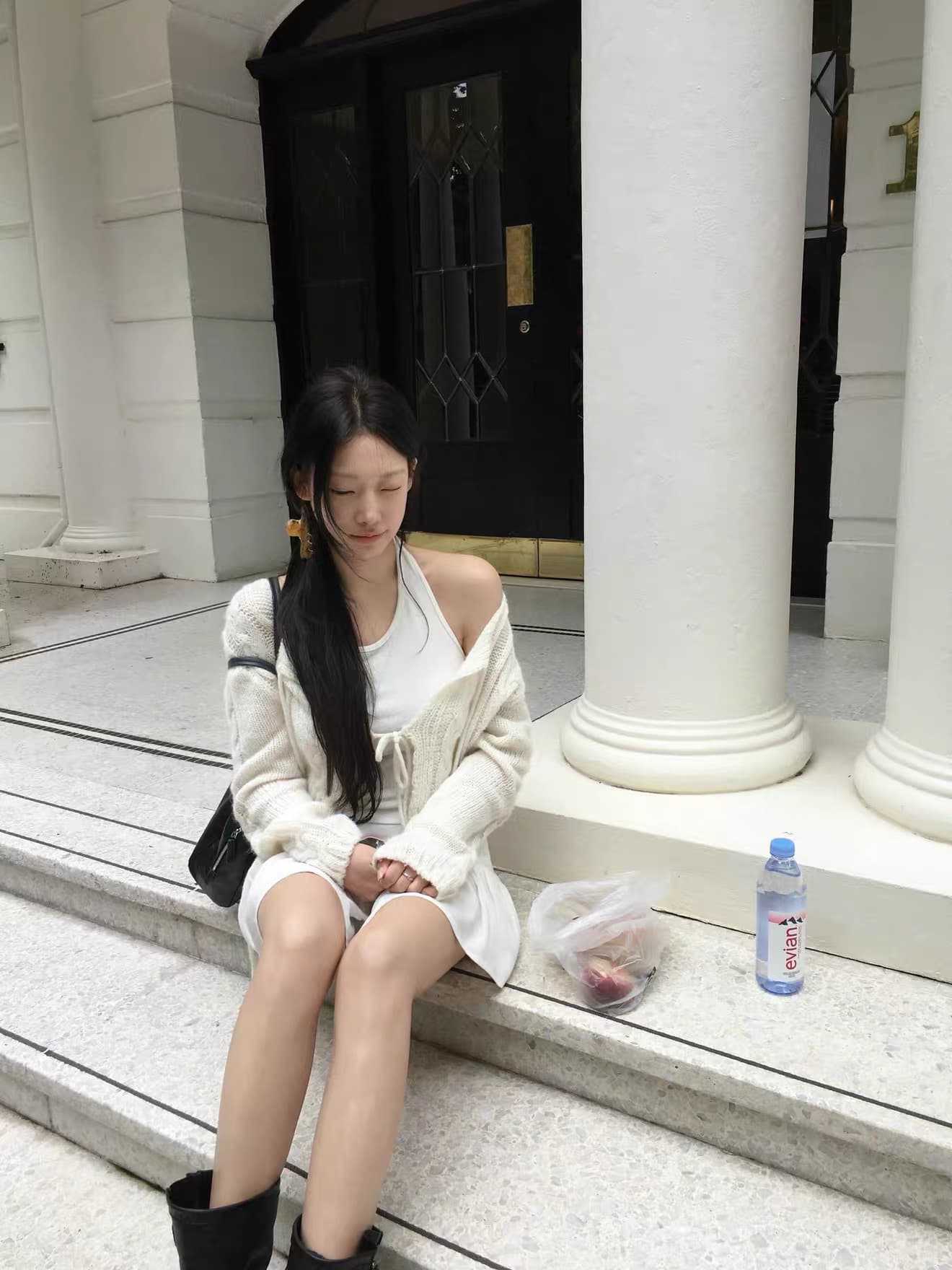 2026 이른 가을 켜기 새로운 V넥 레이스업 레이스 오픈 가디건 여성 프랑스식 부드러운 바람 재킷 작은 숄 맨위 상세 이미지 17