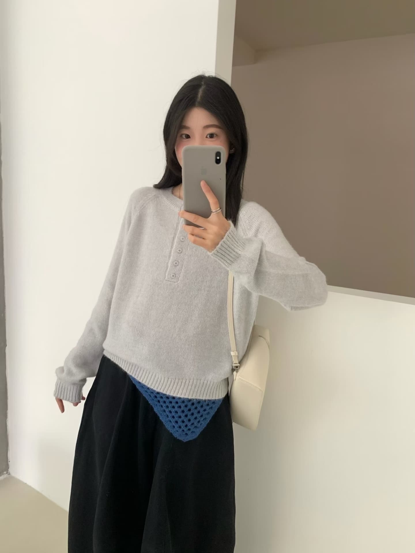 실사 26 가을 켜기 새로운 캐주얼 다용도 부서 버클 풀오버 라운드 넥 루즈핏 슬림해 보이는 긴팔 니트 스웨터 맨위 상세 이미지 17