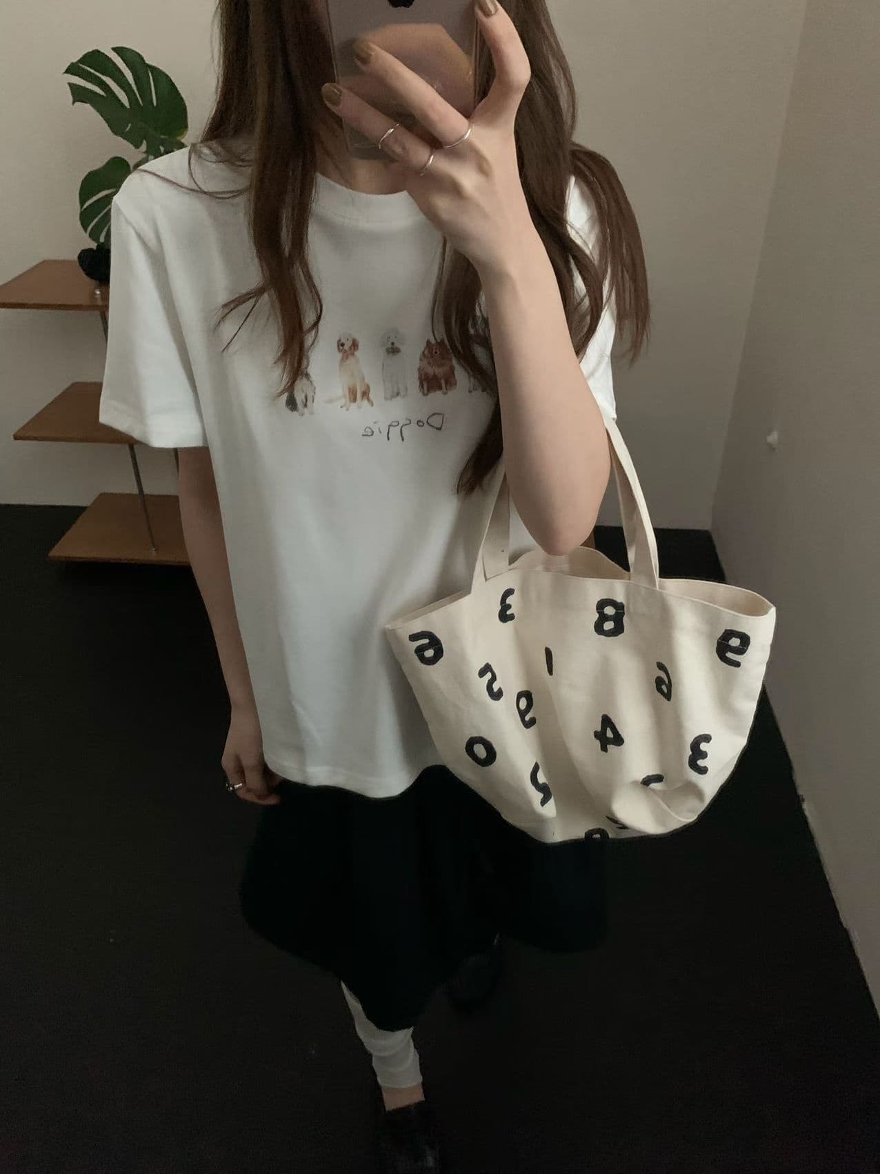 2026 가을 켜기 새로운 작은 청신 귀여운 작은 동물 프린트 연령 감소 슬림해 보이는 반팔 티셔츠 상세 이미지 4