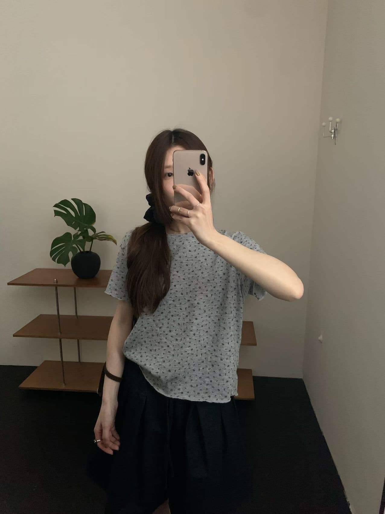 실사 26 가을 켜기 새로운 꽃무늬 반팔 좋은 한 좋아 보인다. 한 부서 다용도 상체 자이언트 슬림해 보이는 반팔 티셔츠 상세 이미지 9