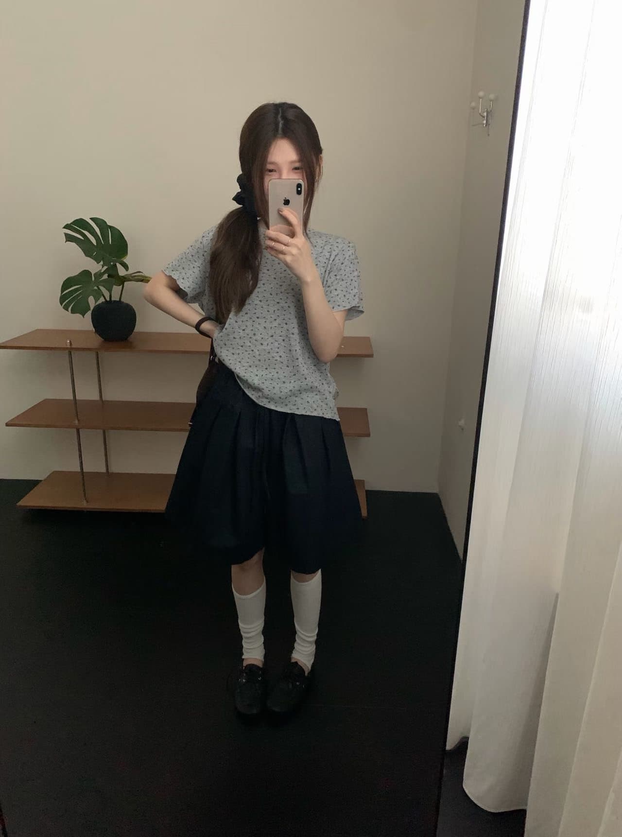 실사 26 가을 켜기 새로운 꽃무늬 반팔 좋은 한 좋아 보인다. 한 부서 다용도 상체 자이언트 슬림해 보이는 반팔 티셔츠 상세 이미지 15