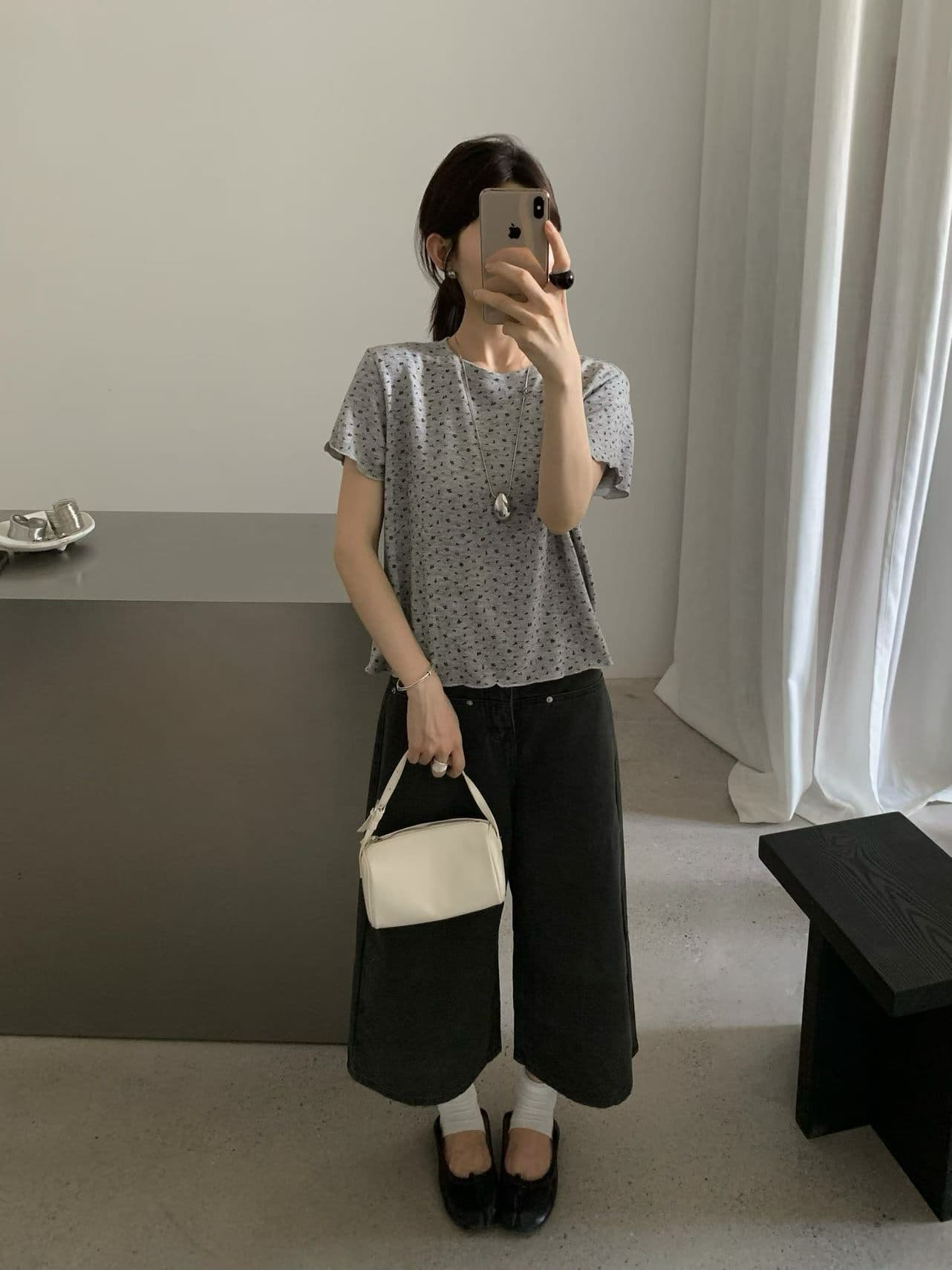 실사 26 가을 켜기 새로운 꽃무늬 반팔 좋은 한 좋아 보인다. 한 부서 다용도 상체 자이언트 슬림해 보이는 반팔 티셔츠 상세 이미지 15