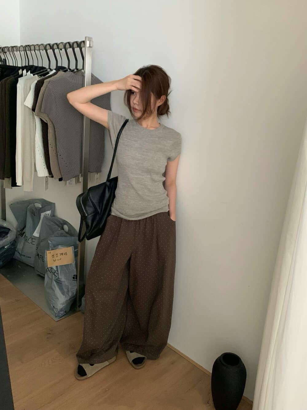 가을 켜기 새로운 폭발 푸시 도트 무늬 풍선 바지 입력 가게 반드시 가져 가라. 폭발 허리밴드 선택하지 마라. 사람들 캐주얼 바지 상세 이미지 7