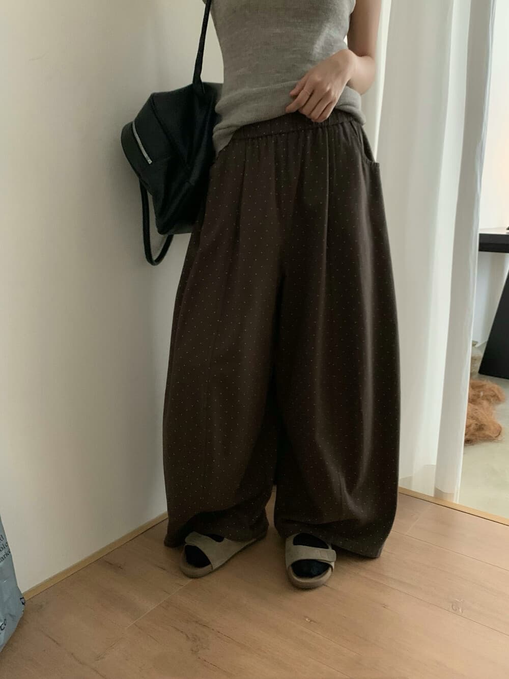 가을 켜기 새로운 폭발 푸시 도트 무늬 풍선 바지 입력 가게 반드시 가져 가라. 폭발 허리밴드 선택하지 마라. 사람들 캐주얼 바지 상세 이미지 9