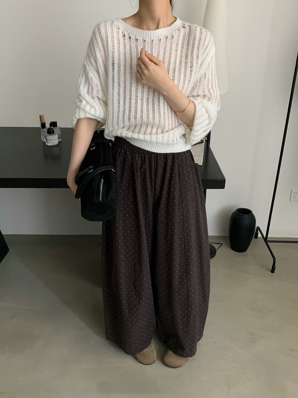 가을 켜기 새로운 폭발 푸시 도트 무늬 풍선 바지 입력 가게 반드시 가져 가라. 폭발 허리밴드 선택하지 마라. 사람들 캐주얼 바지 상세 이미지 16