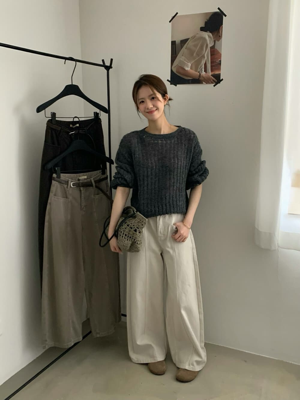 슈퍼 바지 종류 상체 자이언트 슬림해 보이는 다용도 벨트 스트레이트 워싱 청바지 벨트 포함 상세 이미지 7