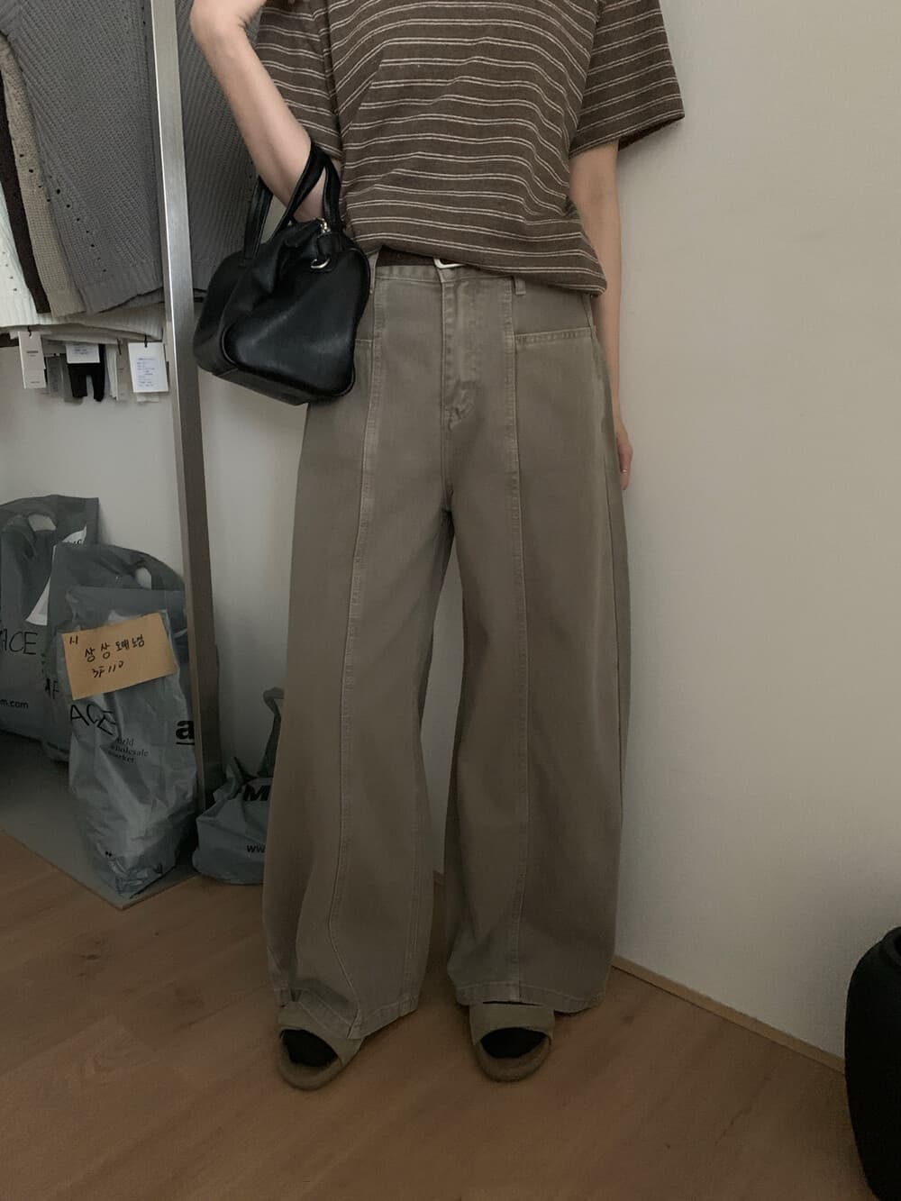 슈퍼 바지 종류 상체 자이언트 슬림해 보이는 다용도 벨트 스트레이트 워싱 청바지 벨트 포함 상세 이미지 8