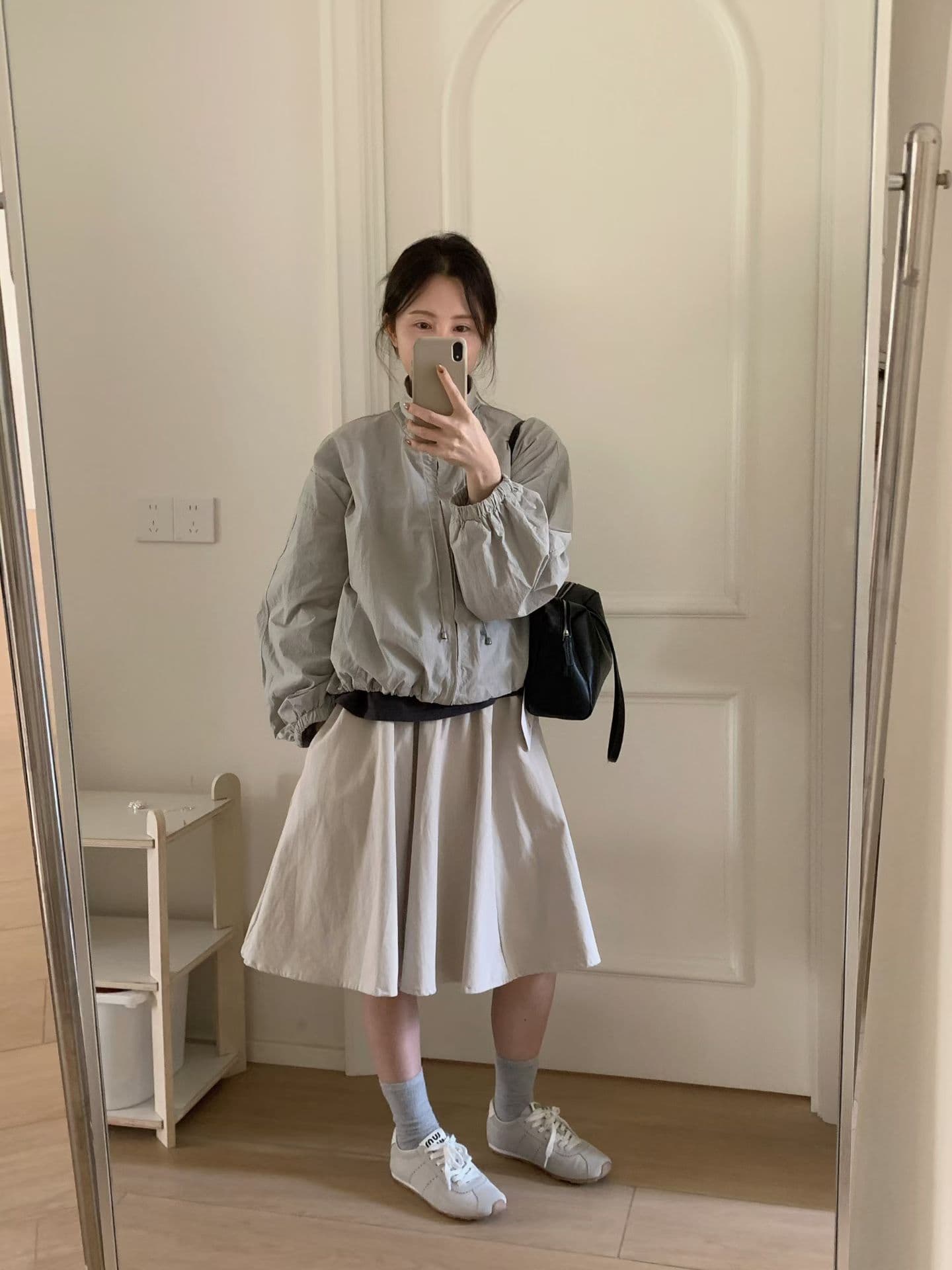 실사 26 가을 켜기 새로운 이른 가을 다용도 패션 싱글 제품 있음 질감 방풍 짧은 외투 상세 이미지 5