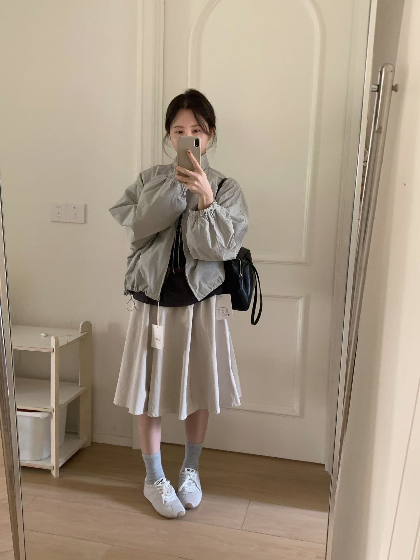 실사 26 가을 켜기 새로운 이른 가을 다용도 패션 싱글 제품 있음 질감 방풍 짧은 외투 상세 이미지 7