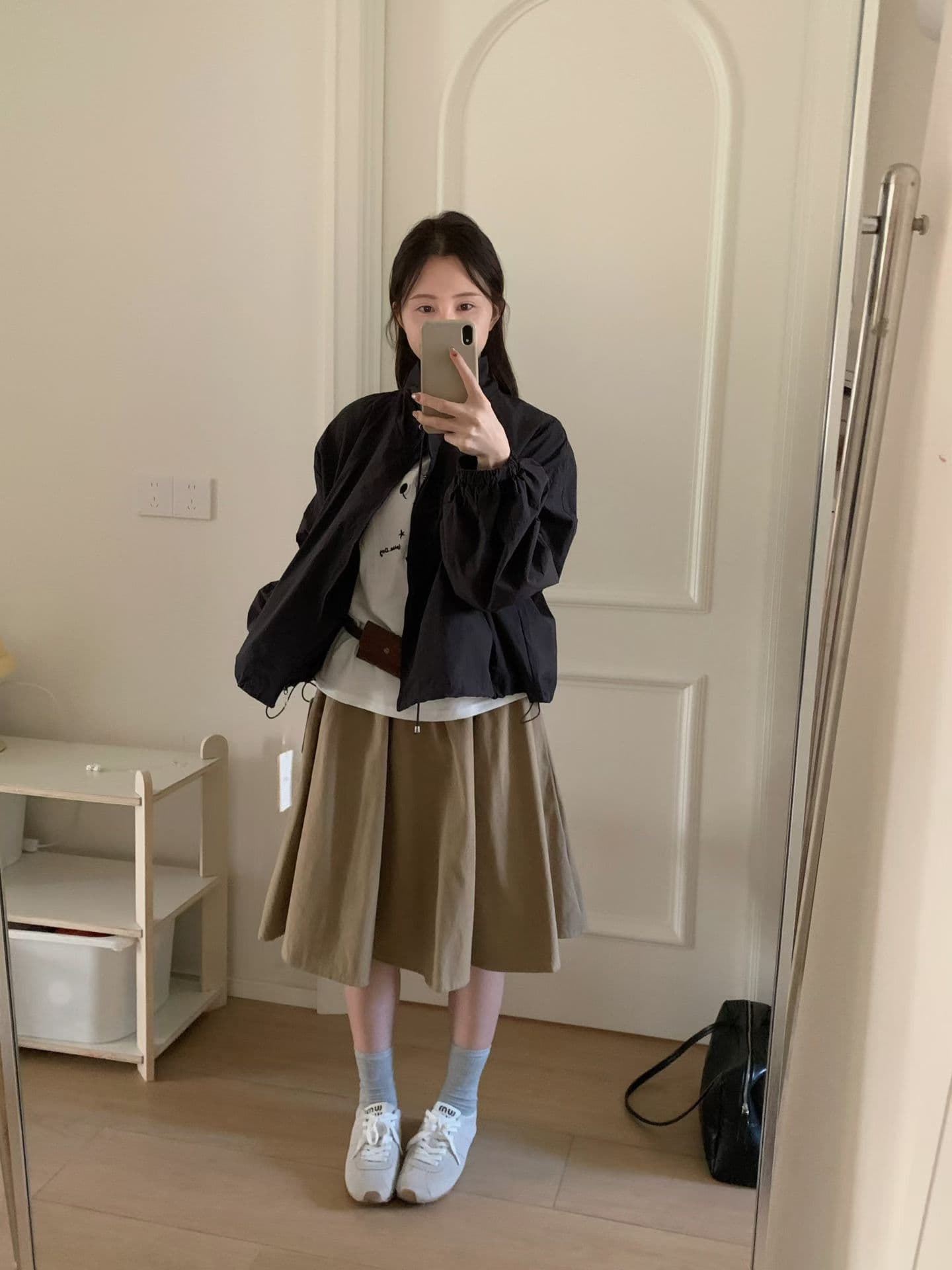실사 26 가을 켜기 새로운 이른 가을 다용도 패션 싱글 제품 있음 질감 방풍 짧은 외투 상세 이미지 13