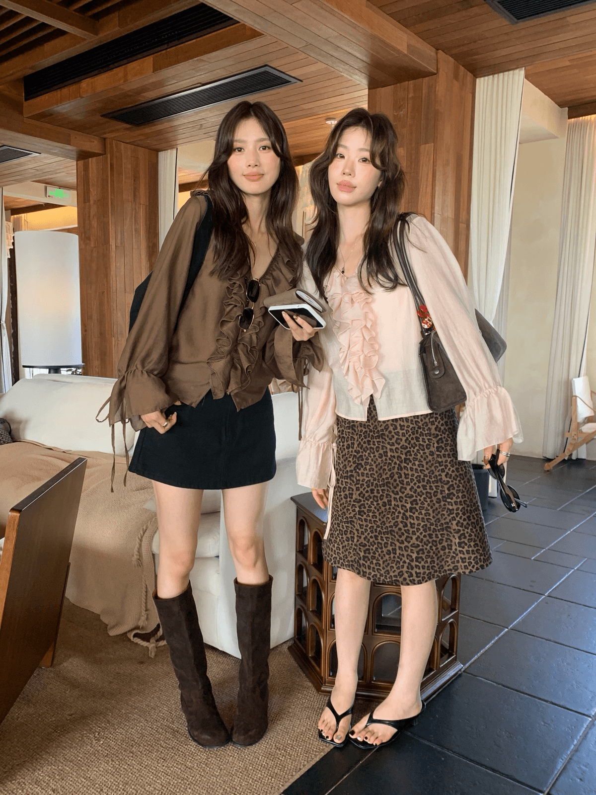 26 가을 켜기 새로운 프랑스식 부드러운 프릴 V넥 긴팔 작은 셔츠 상세 이미지 3