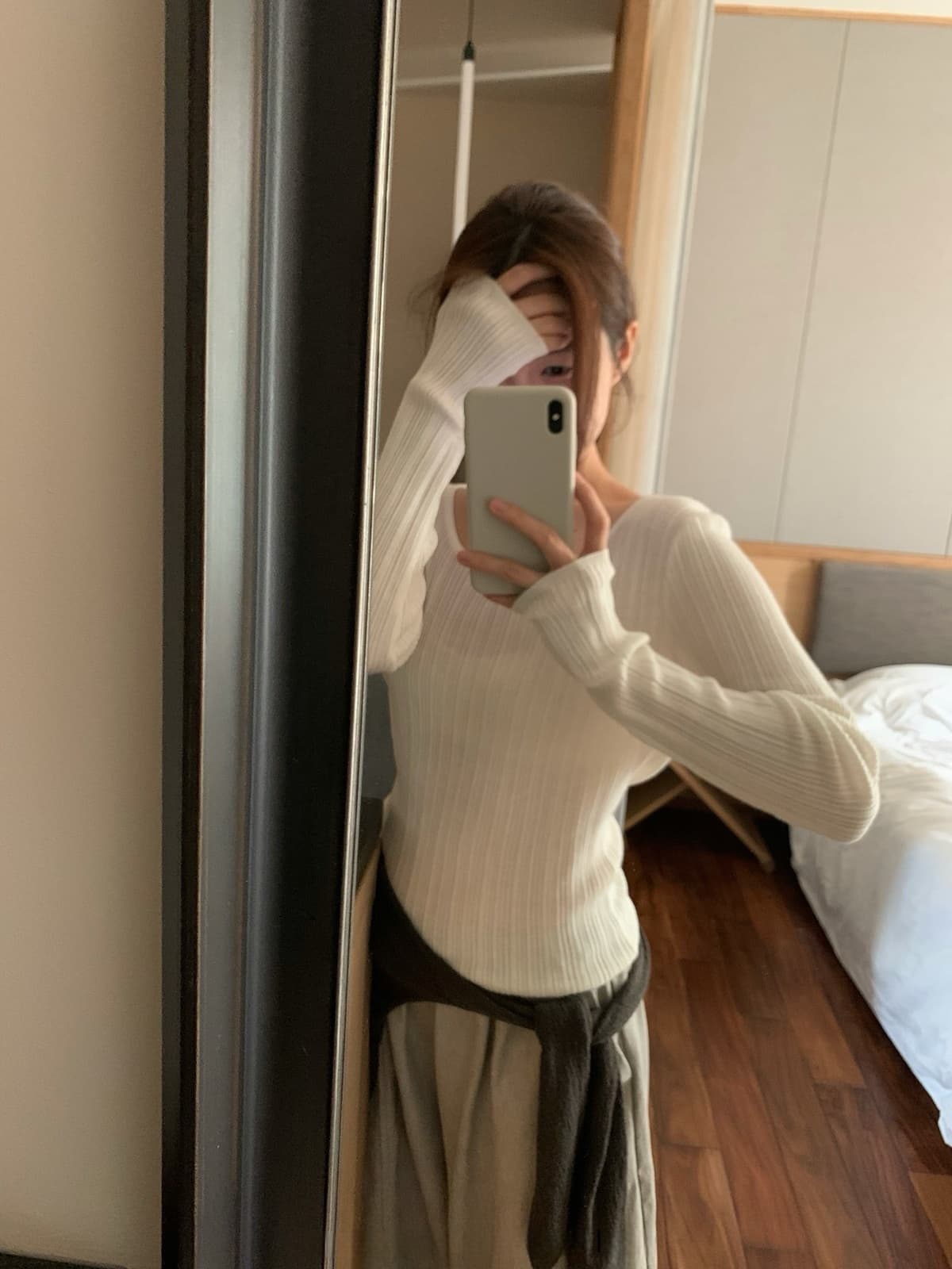26 가을 켜기 새로운 분위기 센스 뒤로 홀로우 아웃 니트 상체 자이언트 잘 생긴 자이언트 슬림해 보이는 니트 스웨터 상세 이미지 10