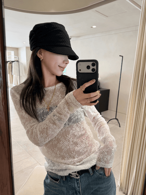 가을 켜기 새로운 26 가을 레이스 기본 셔츠 이후 백리스 디자인 센스 작은 셔츠 이미지 2