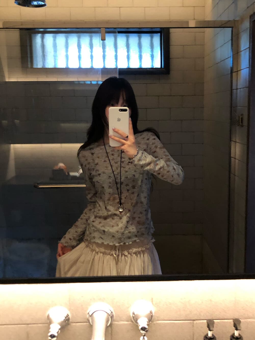 26 년 가을 켜기 새로운 한 여성 달콤함 연령 감소 프릴 꽃무늬 만나는 긴팔 티셔츠 상세 이미지 6