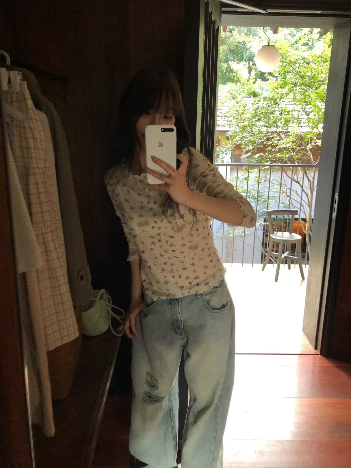 26 년 가을 켜기 새로운 한 여성 달콤함 연령 감소 프릴 꽃무늬 만나는 긴팔 티셔츠 상세 이미지 10