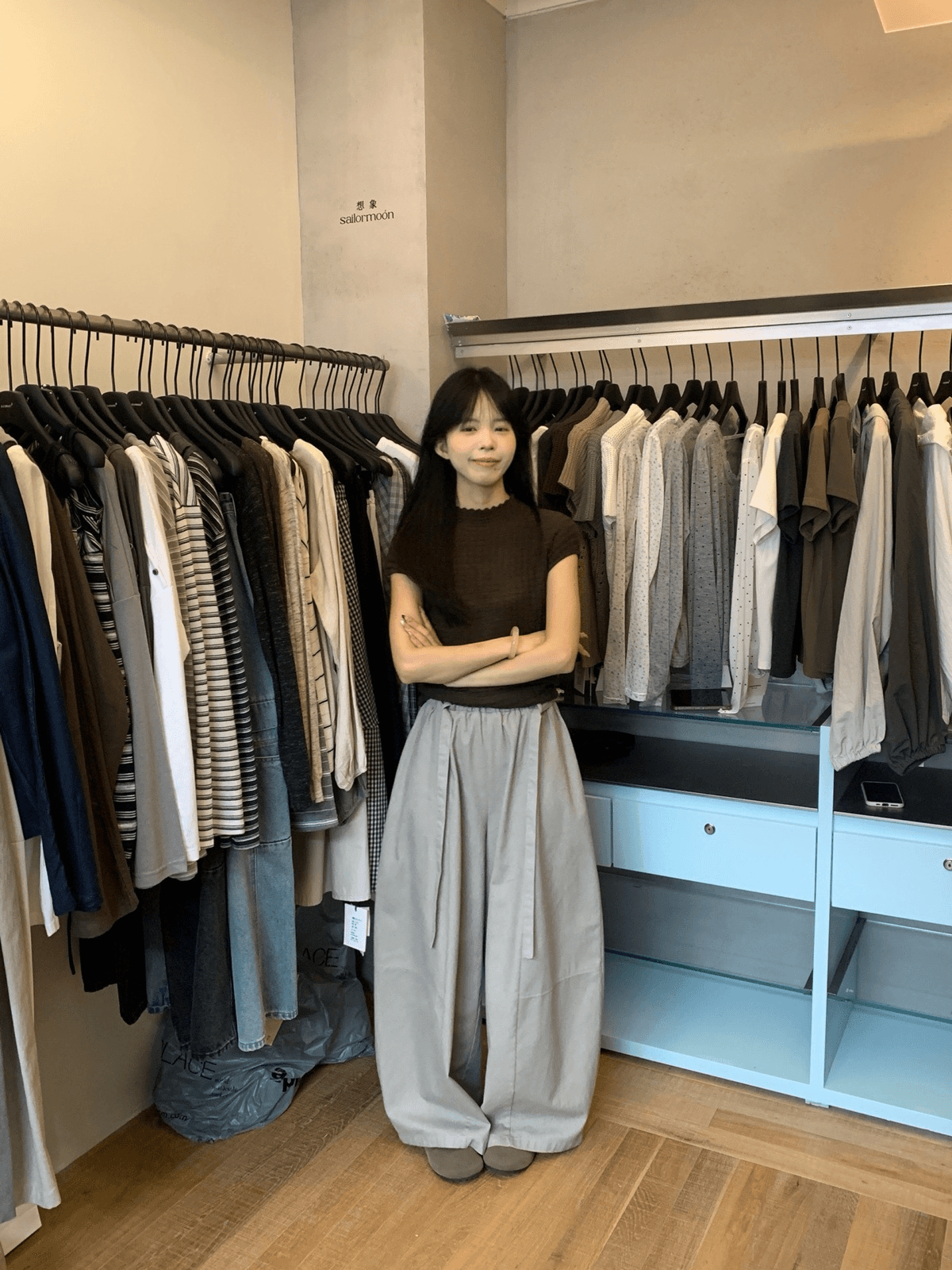 획기적인 판매량 벨트 풍선 바지 슈퍼 좋은 착용 다시 다용도 허리밴드 포괄적 인 전체 캐주얼 바지 상세 이미지 17
