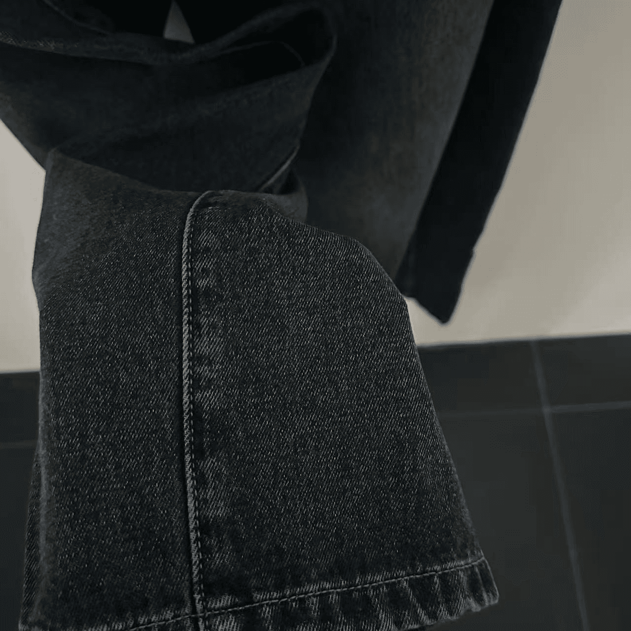 힘 싸움 리스트 넓은 다리 데님 높은 품질 한 눈 그냥 사랑에 빠지다 워싱 색상 너무 절대적으로 벨트 포함 상세 이미지 21