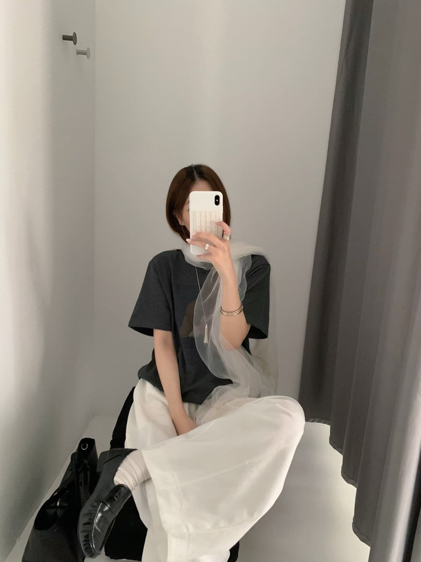 실사 26 가을 켜기 새로운 한 부서 만화 패턴 다용도 출퇴근 반팔 티셔츠 상세 이미지 5